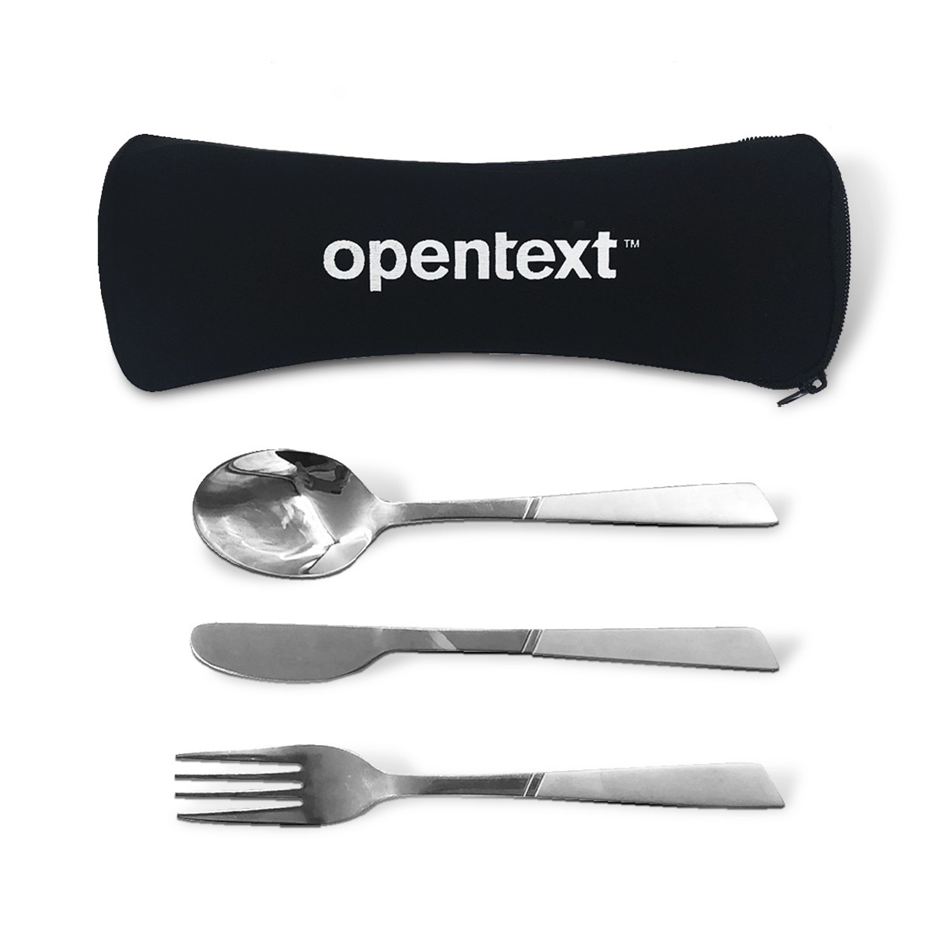 Stainless Steel Utensil Set in Zipper Pouch Reusable Eco